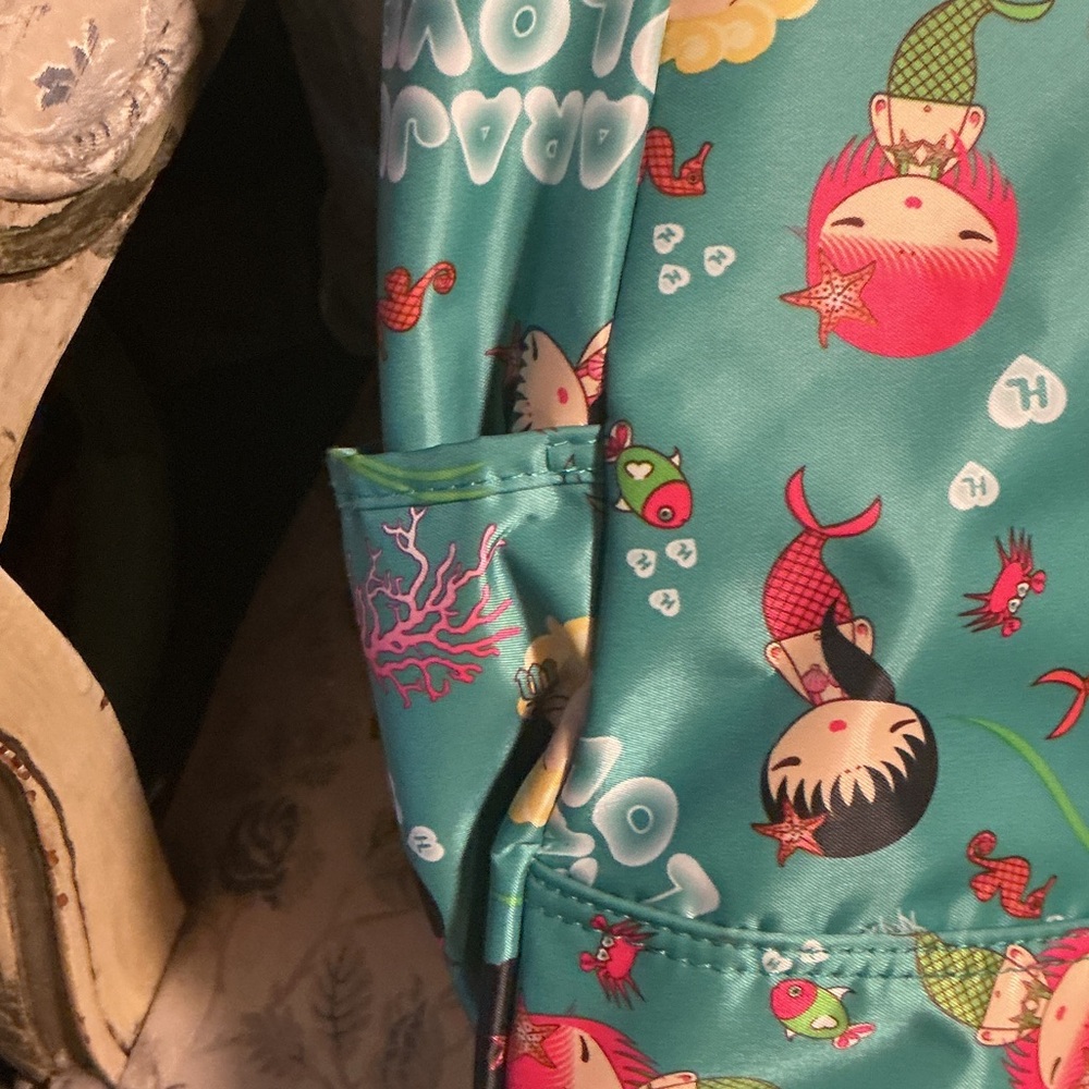 Charming Harajuku Lovers Mermaid Tote Bag with Colorful Characters - Picture 2 of 5